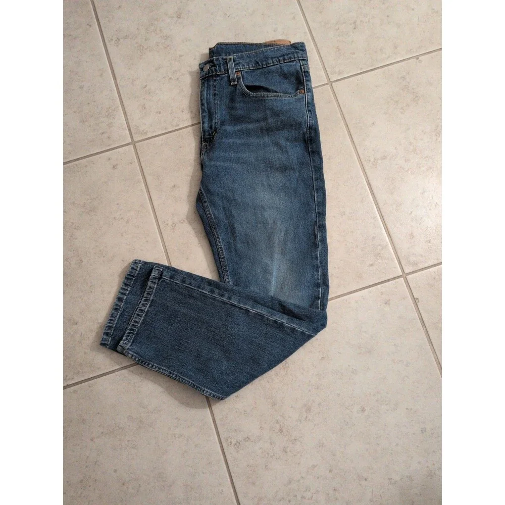 Levis 514 Jeans Mens 34x30 Straight Regular Fit Medium Wash Blue Stretch Classic